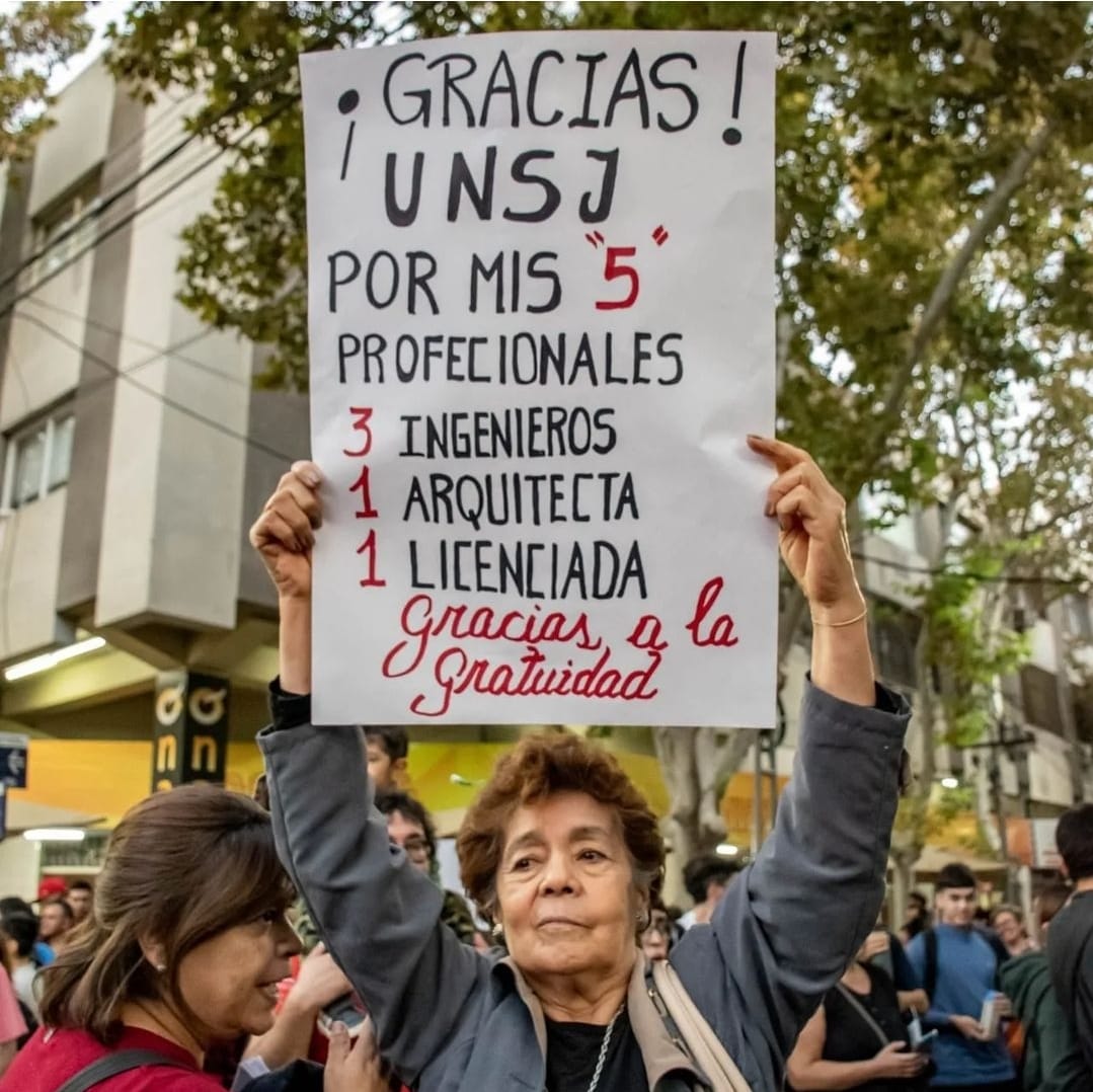 Marcha en San Juan: las Mujeres fueron protagonistas en la defensa de la universidad pública